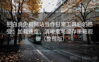 把白虎免费网站当作日常工具后的感受：加载速度、清晰度与缓存策略观察（整理版）