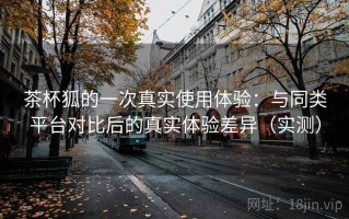 茶杯狐的一次真实使用体验：与同类平台对比后的真实体验差异（实测）