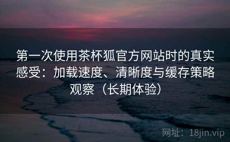 第一次使用茶杯狐官方网站时的真实感受：加载速度、清晰度与缓存策略观察（长期体验）-第2张图片