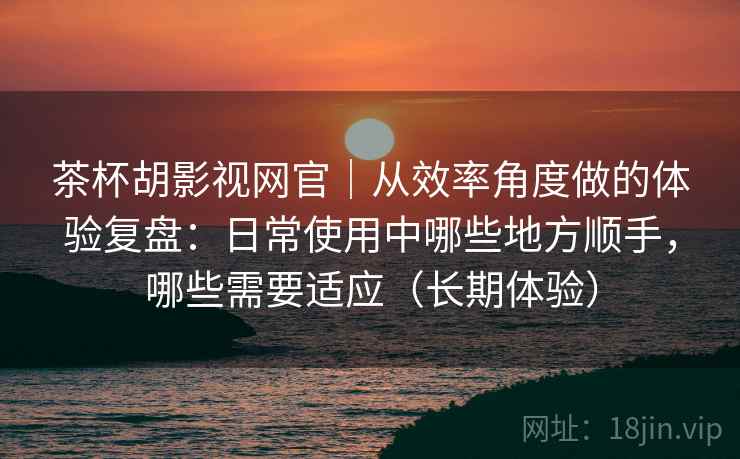 茶杯胡影视网官｜从效率角度做的体验复盘：日常使用中哪些地方顺手，哪些需要适应（长期体验）-第2张图片