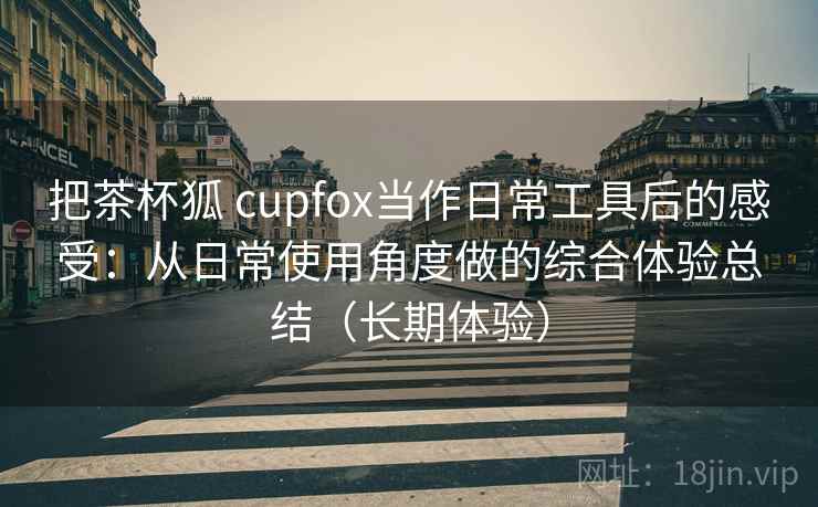 把茶杯狐 cupfox当作日常工具后的感受:从日常使用角度做的综合体验总结(长期体验)-第1张图片 把茶杯狐 cupfox当作日常工具后的感受:从日常使用角度做的综合体验总结(长期体验)-第1张图片
